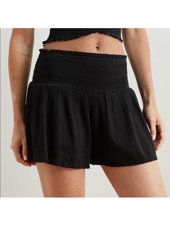 aerie Pants - Aerie Smocked High Waisted Black Shorts Size Medium